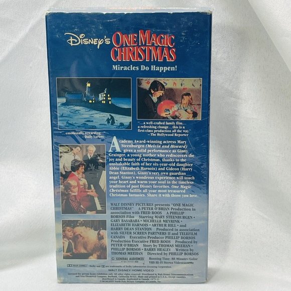 One Magic Christmas: Miracles Do Happen VHS Tape 1996 Holiday Movie Steenburgen - Picture 8 of 14